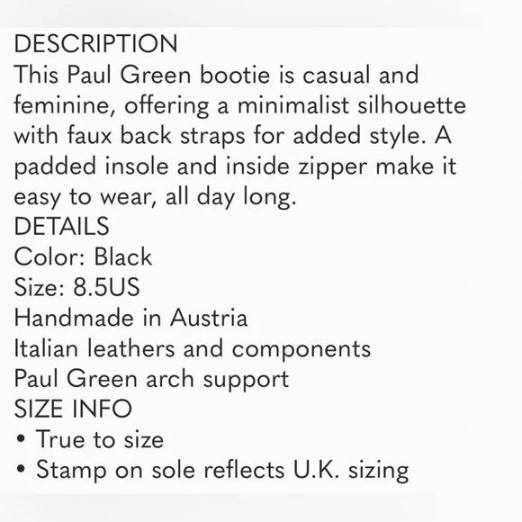 Paul Green Leather Heel Ankle Boots, Size 9.5 US EUC - Picture 2 of 11